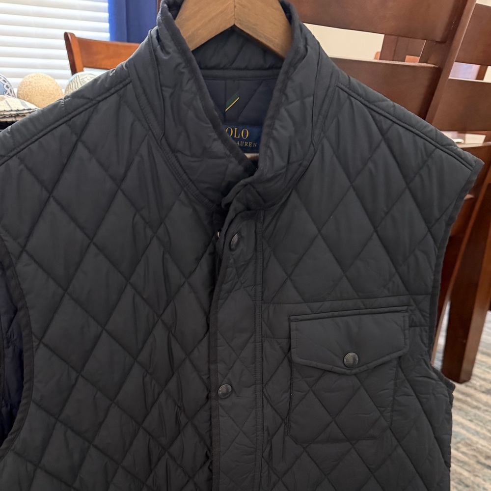 Polo by Ralph Lauren Men's Quilted Dark Gray Vest